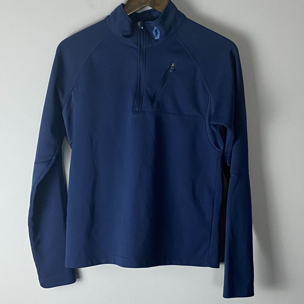 SCOTT SPORTS SA Mens Blue Tech Long Sleeve Jacket Size S Cycling Running - Picture 2 of 10